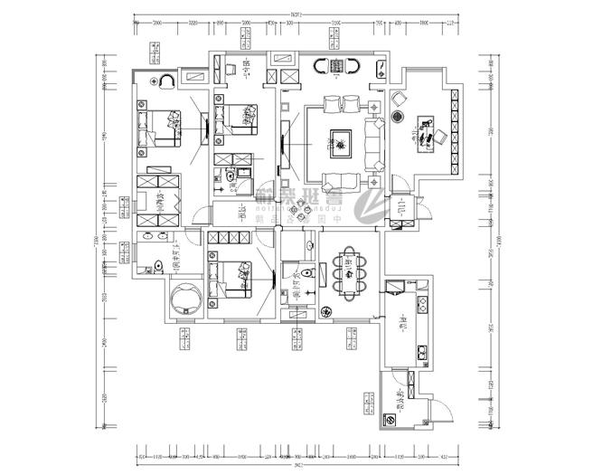 群贤道九号,新古典风格,户型图